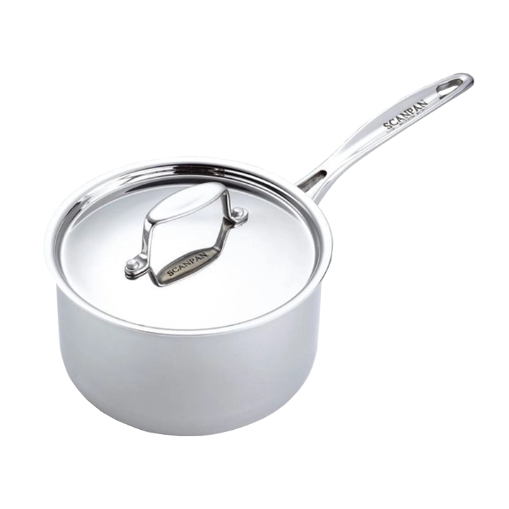 Nồi inox Fusion SCANPAN 74231400 có nắp 1.3 lít dùng được cho bếp từ