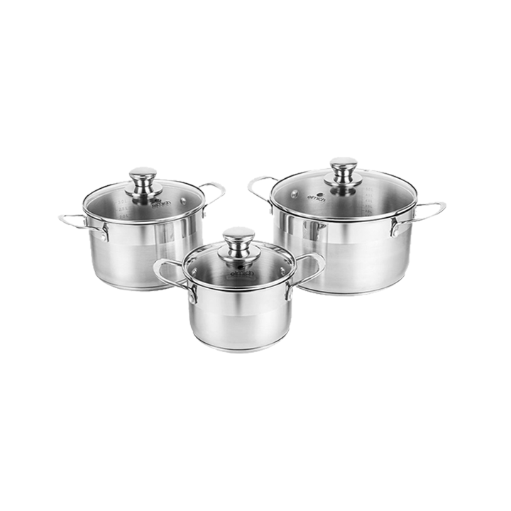 Bộ nồi Inox 304 Elmich Max A EL-3851 size 16, 20, 24cm