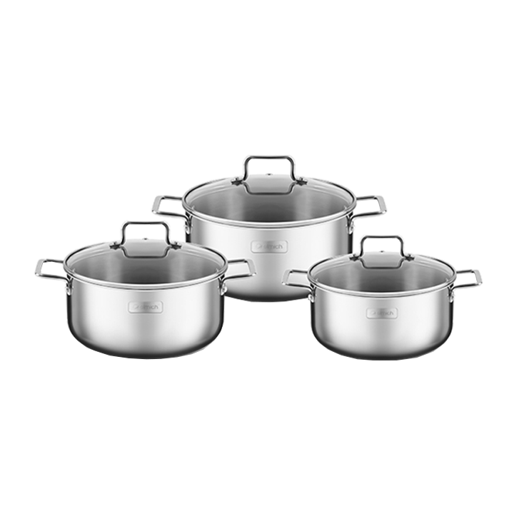 Bộ nồi ELMICH 2358074, trimax XR 3 nồi 16-20-22cm, inox liền khối