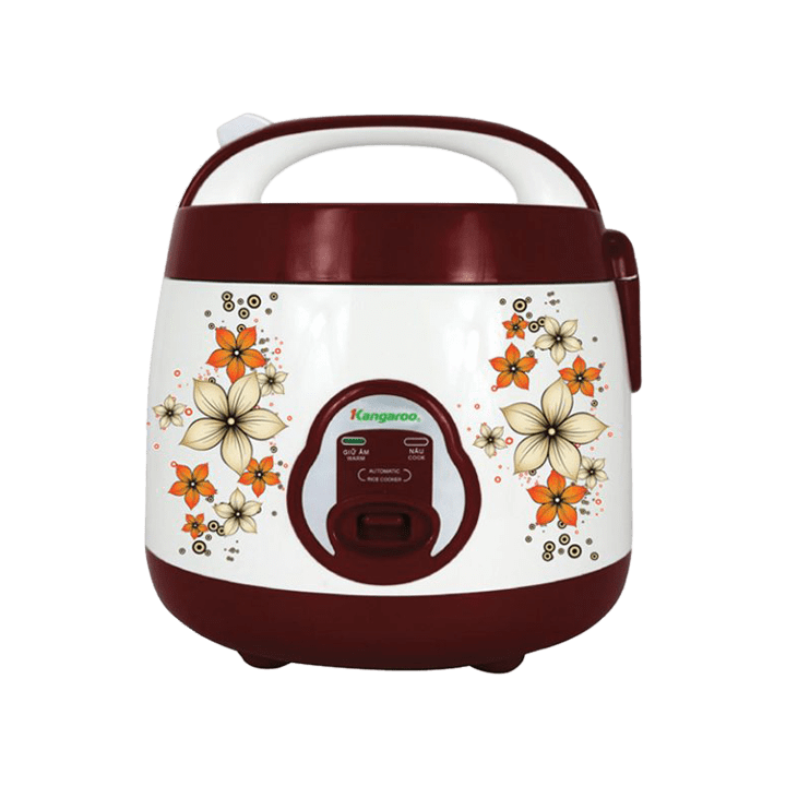 Nồi cơm điện 2.2L KANGAROO KG574 màu hoa trắng nâu