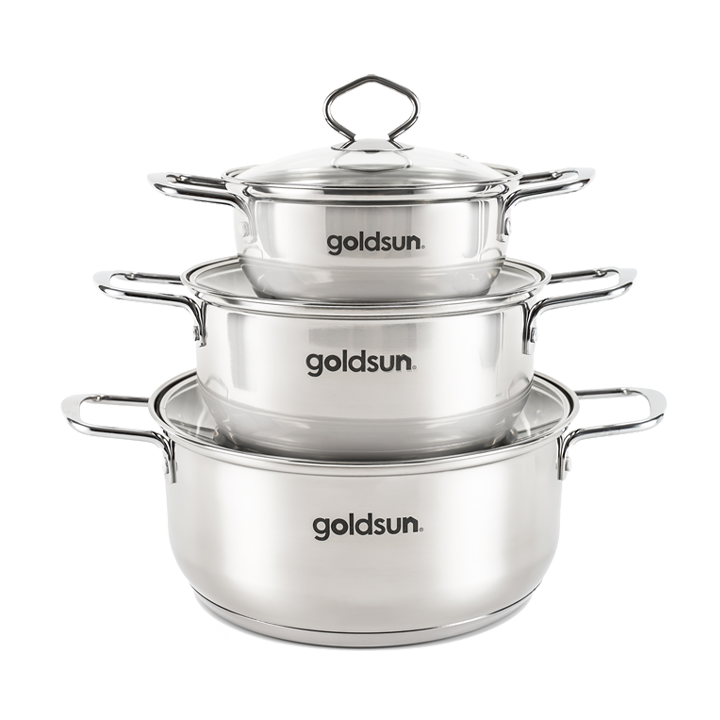 Bộ nồi inox 3 chiếc 3 đáy Goldsun GPS1700