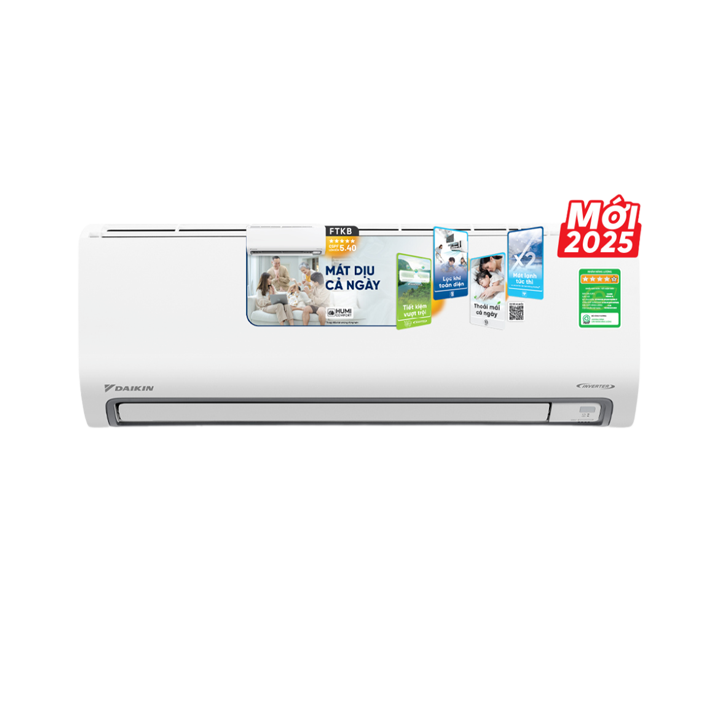 Điều hòa Daikin FTKB25ZVMV, 9000 BTU 1 chiều inverter, tấm lọc PM2.5, Model 2025