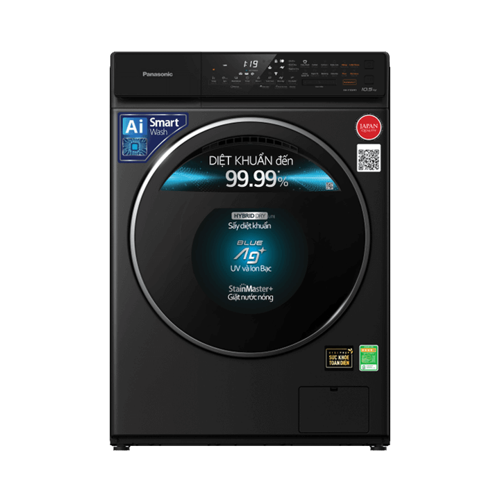 Máy giặt lồng ngang PANASONIC Inverter 10.5 kg NA-V105FR1BV 