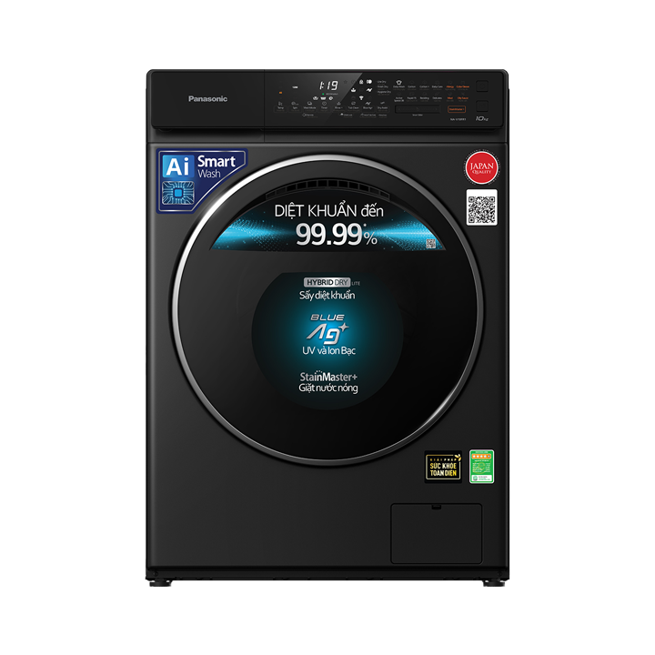 Máy giặt lồng ngang PANASONIC Inverter  NA-V10FR1BVT 10 kg màu xám