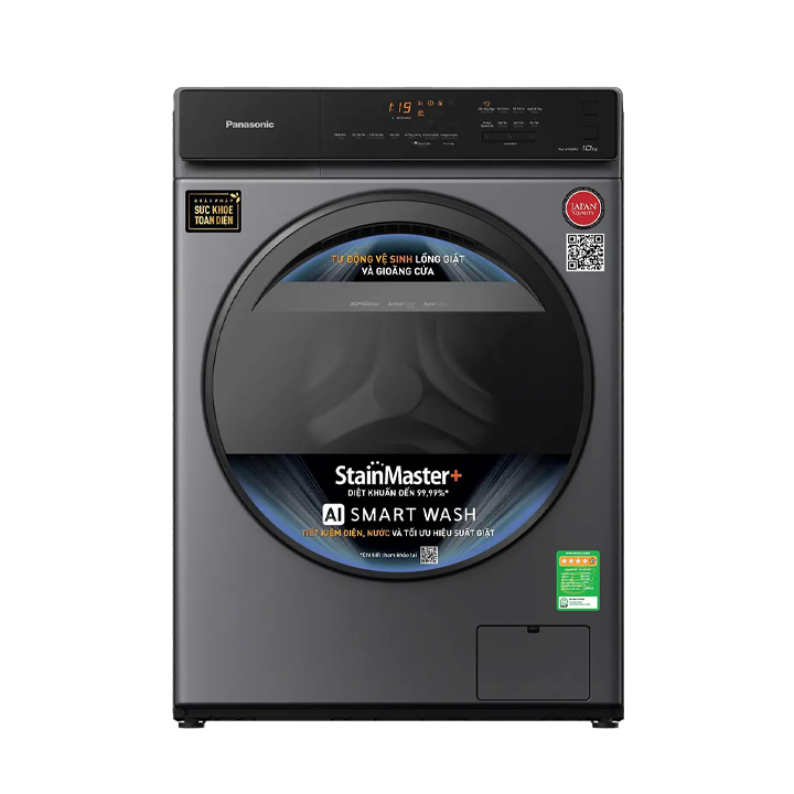 Máy Giặt cửa ngang Panasonic Inverter 10 Kg NA-V10FA1LVT 