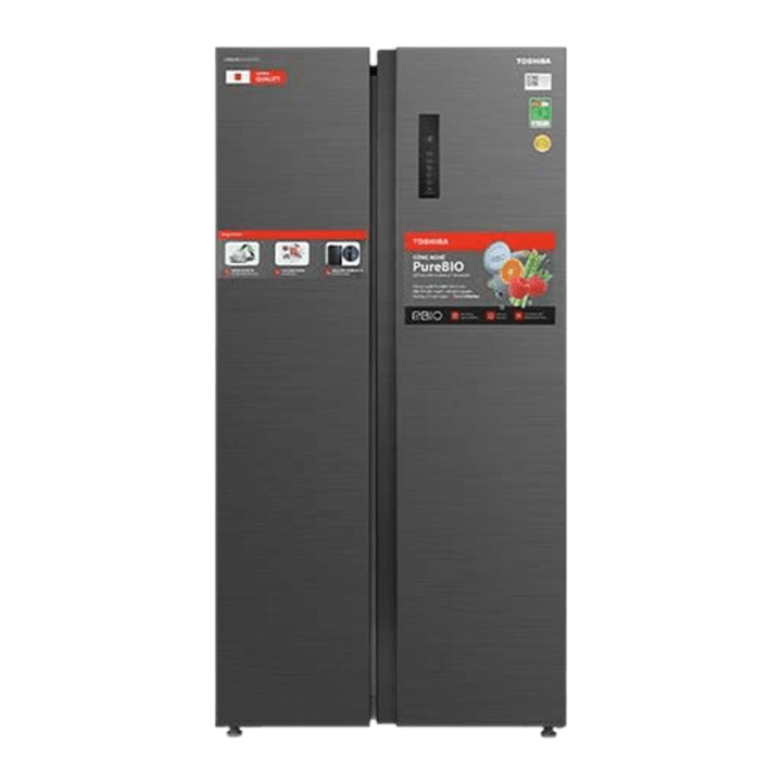 Tủ lạnh SBS Toshiba inverter 555 lít GR-RS696WI-PMV(60)-AG màu xám
