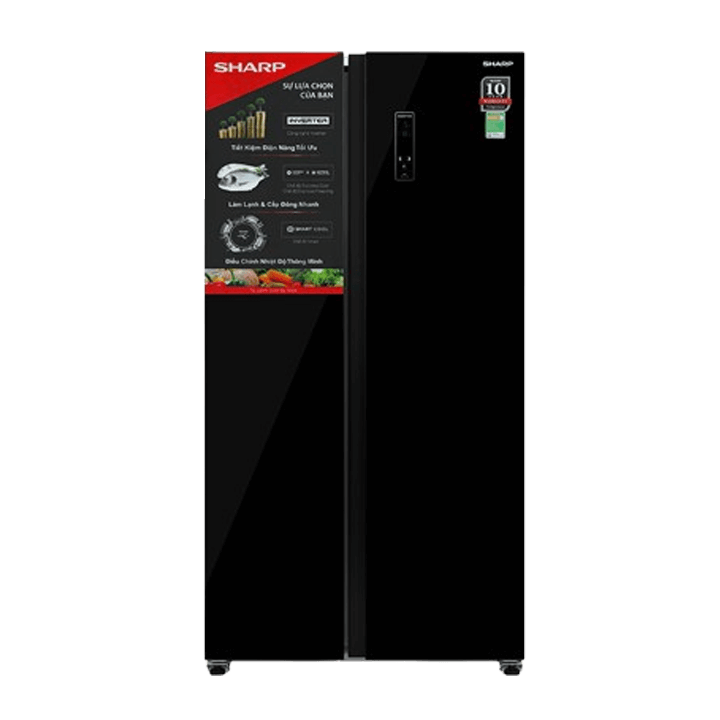 Tủ lạnh Sharp SBS Inverter  442 lít SJ-SBX440VG-BK 