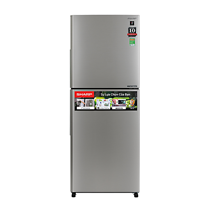 Tủ lạnh Sharp Inverter 330 lít SJ-XP352AE-SL màu bạc