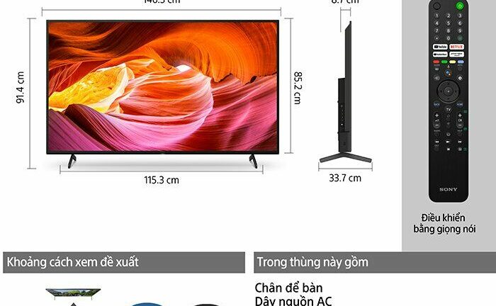 Google Tivi Sony 4K 65 inch KD 65X75K 7