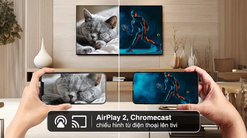 airplay2 chromecast tivi oled sony k