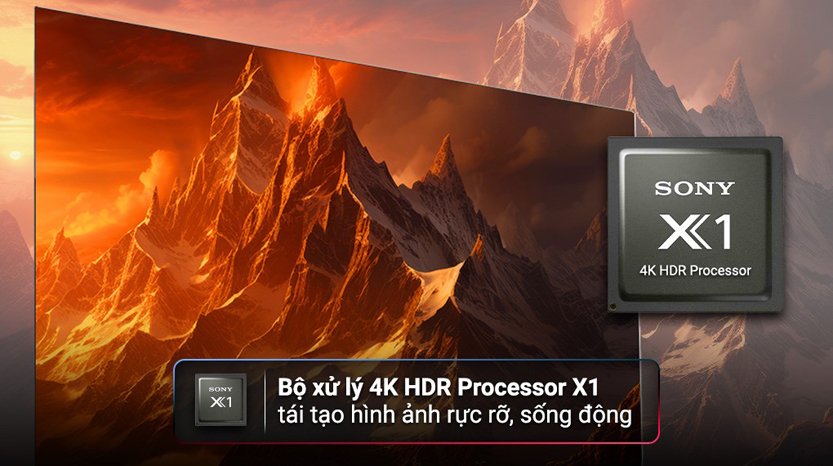 bo xu ly 4k hdr x1 processor tivi sony k 43s30