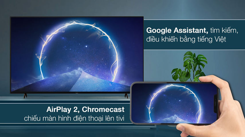 chromecast google tivi sony x75k 1