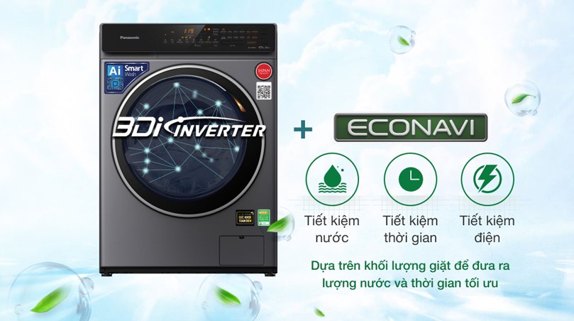 cong nghe 3d i inverter may giat panasonic inverter 10 kg na v10fa1lvt