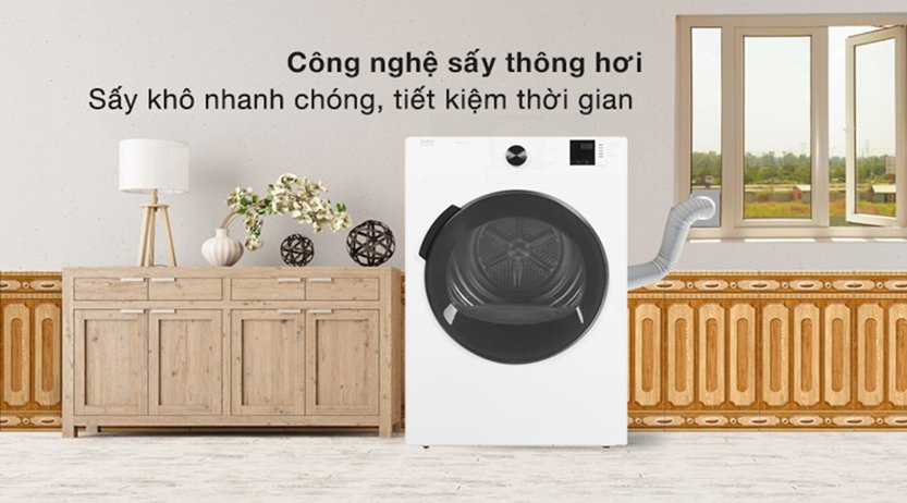 cong nghe may say thong hoi beko 9 kg