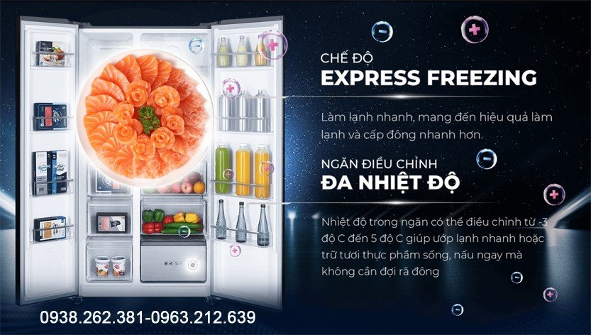 express freezing tu lanh sharp inverter 600 lit sj sbxp600vg bk