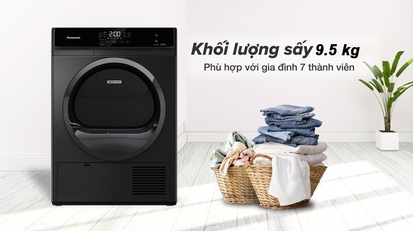 Máy sấy bơm nhiệt Panasonic 9.5 kg NH-EH95JD1BV 