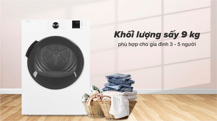 khoi luong say may say thong hoi beko 9 kg